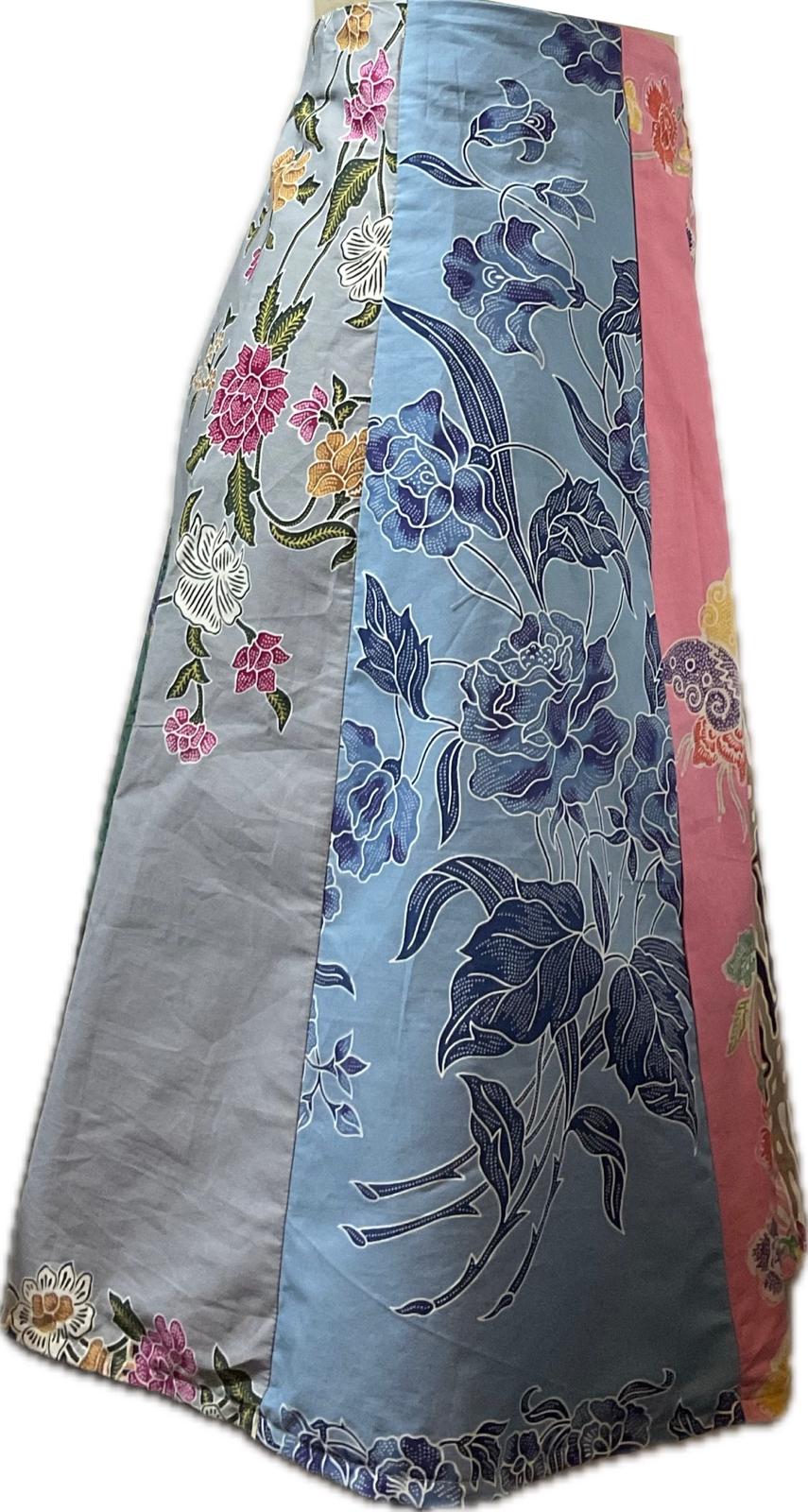Ladies Batik Skirt LBLS-L-GREY-A12-111003