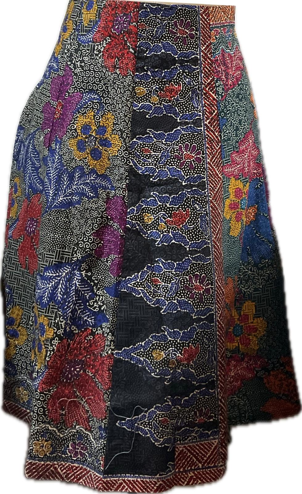 Ladies Batik Skirt LBLS-L-GREY-A12-111004