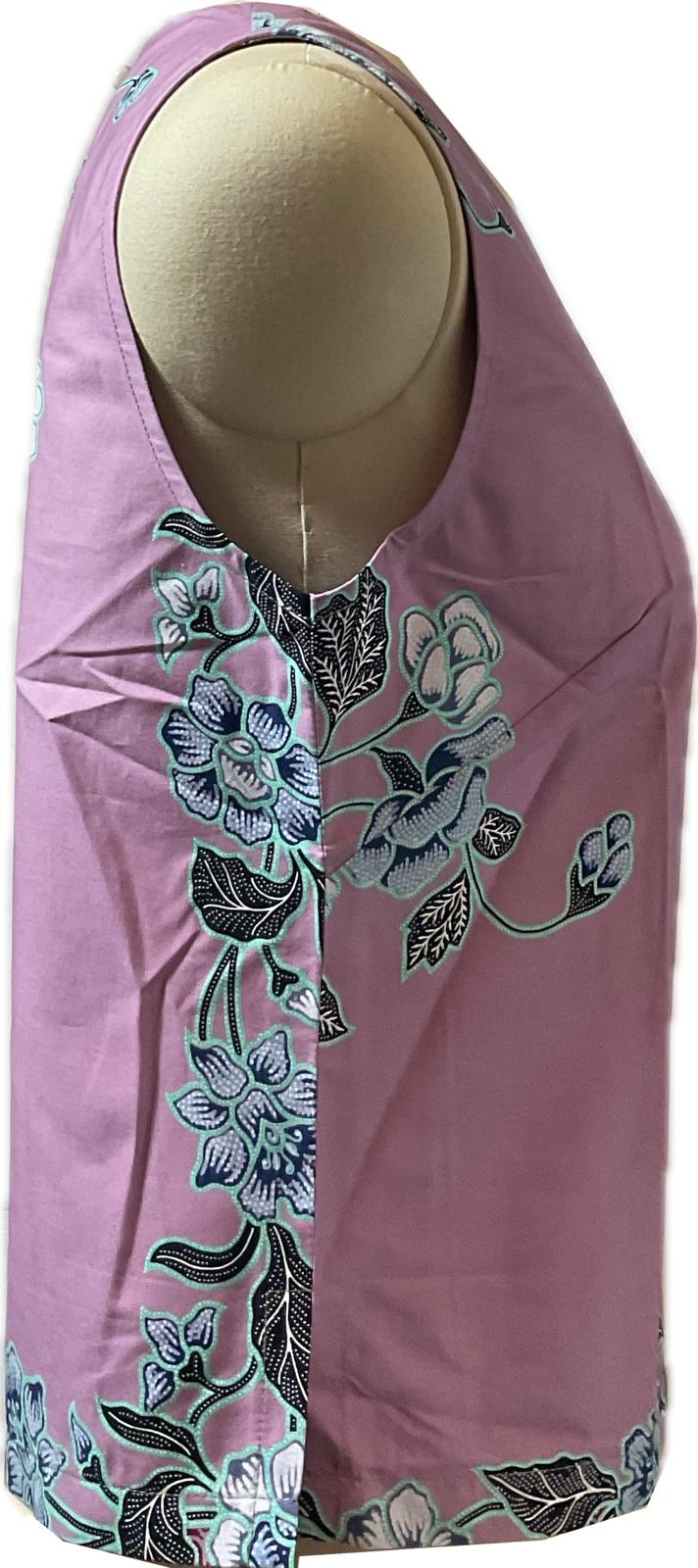 Ladies Batik Top LBT-M-PURPLE-L110012