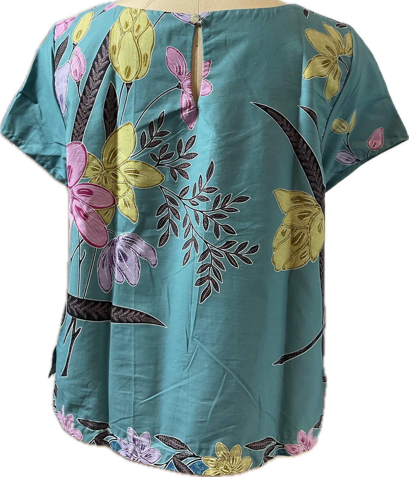 Ladies Batik Top LBT-L-BLUE-AF111004