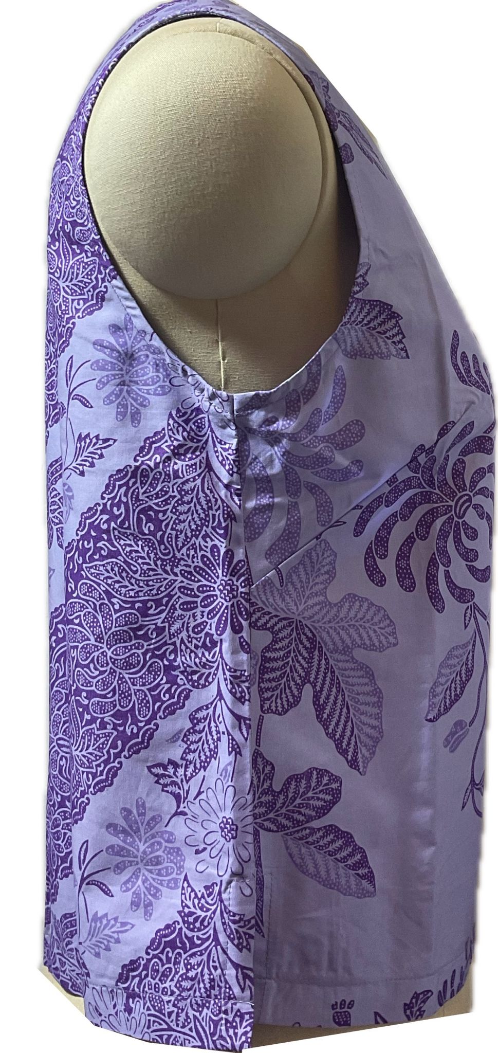 Ladies Batik Top LBT-M-PURPLE-L110019