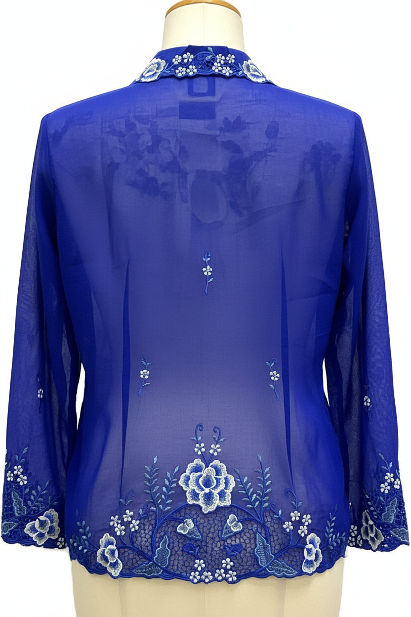 Standard Peranakan Top SPT-BLUE-A6024-A66666024
