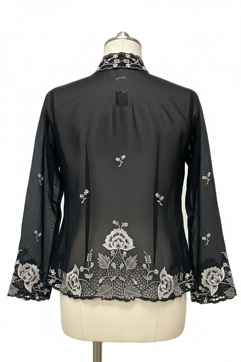 Standard Peranakan Top SPT-BLACK-A6025-A66666025