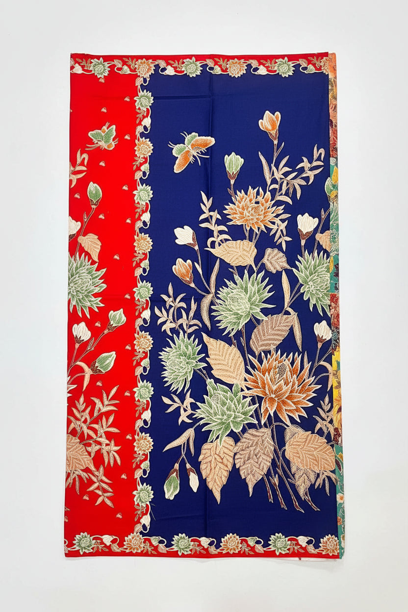 Hand Draw Batik Fabric HDBF-2M-ORANGE-A7006