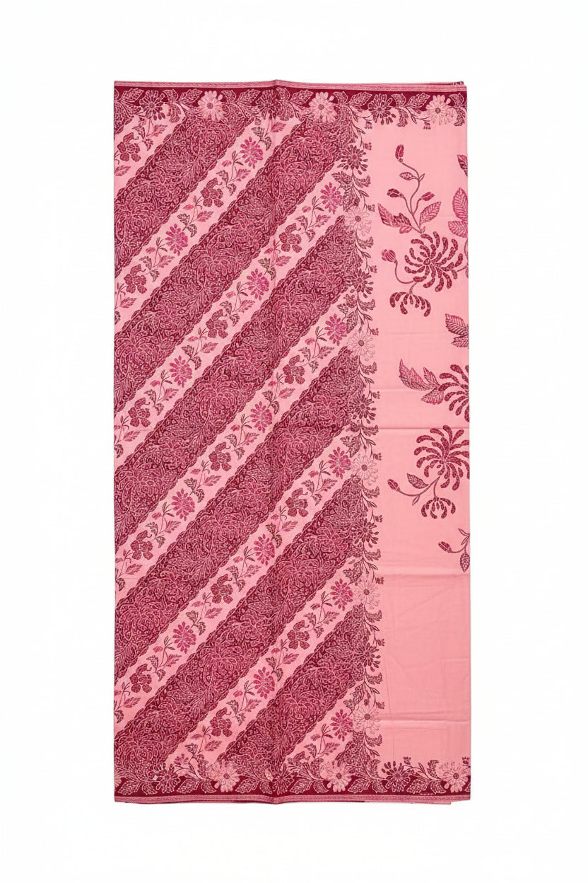 Handstamp Batik Fabric HSBF-2M-PINK-90134