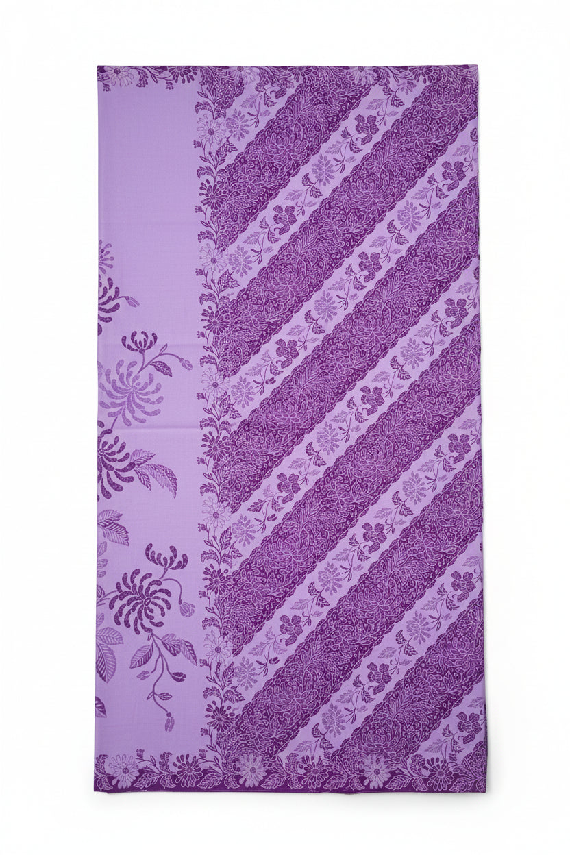 Handstamp Batik Fabric HSBF-2M-PURPLE-90143
