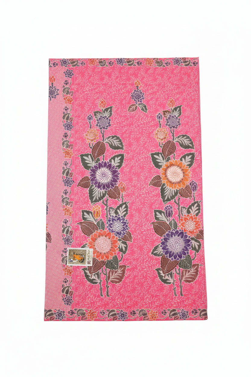 Hand Draw Batik Fabric HDBF-2M-PINK-A70032