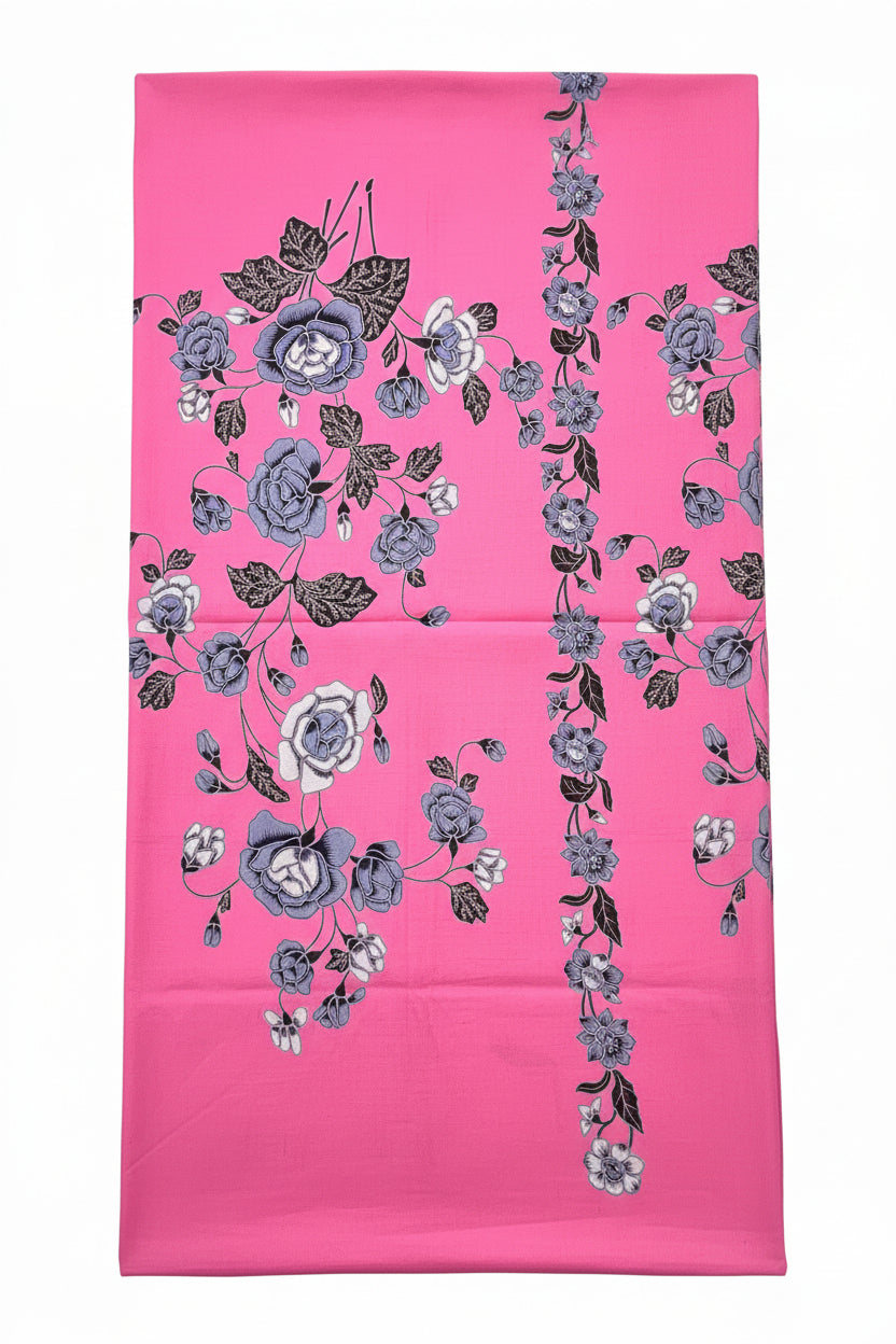 Handstamp Batik Fabric HSBF-2M-PINK-90145