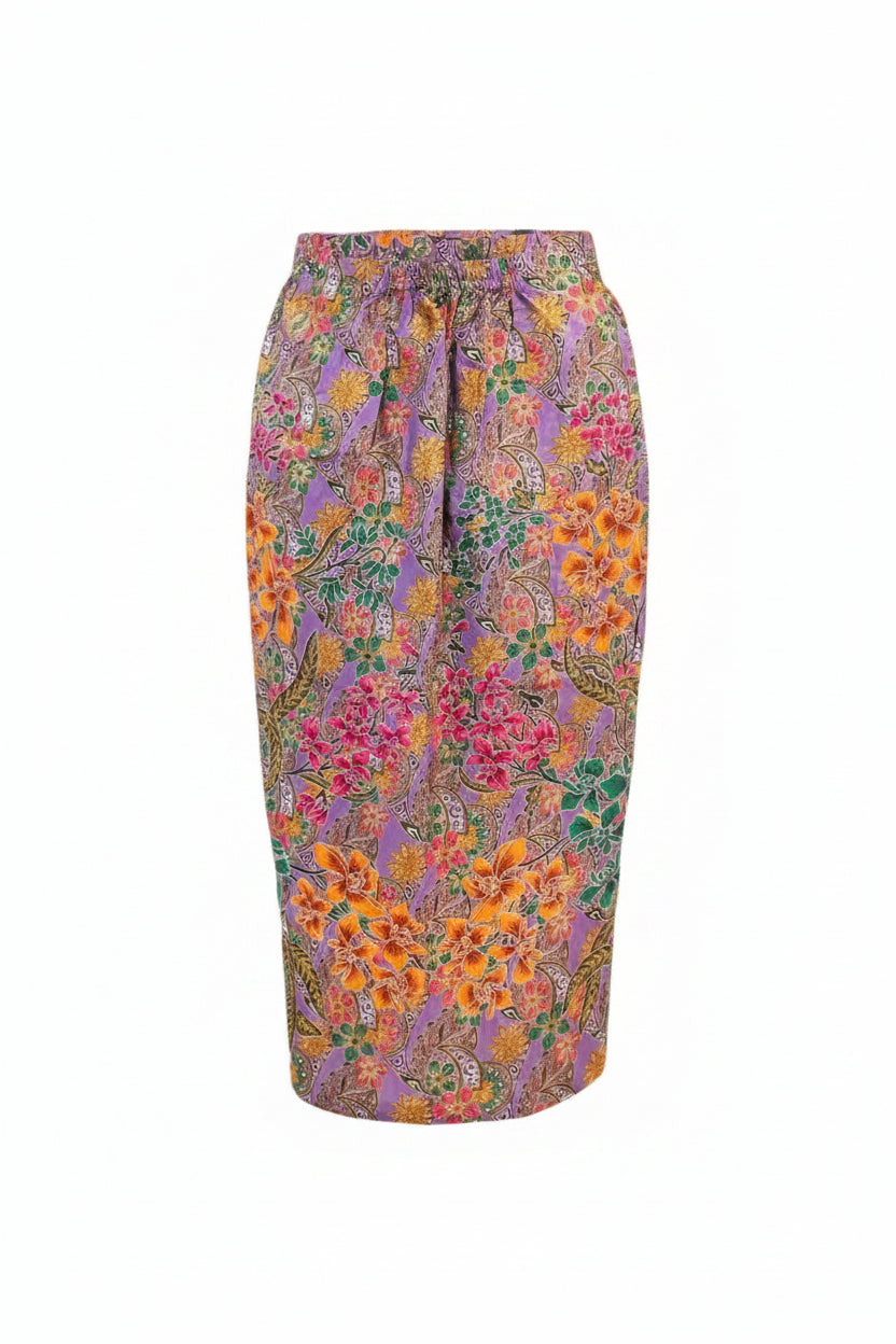 Ladies Batik Sarong LBS-M-PURPLE-33040