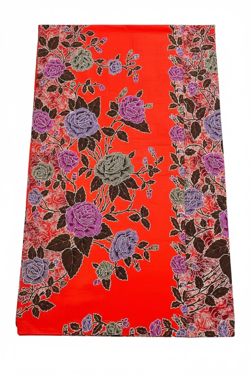 Ladies Batik Sarong LBS-M-RED-33044