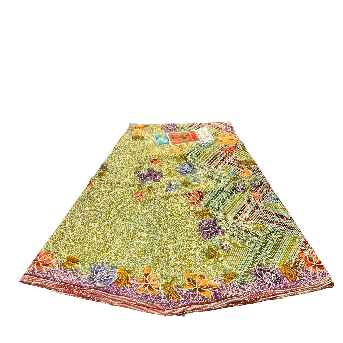 Hand Draw Batik Fabric HDBF-2M-GREEN-A15014