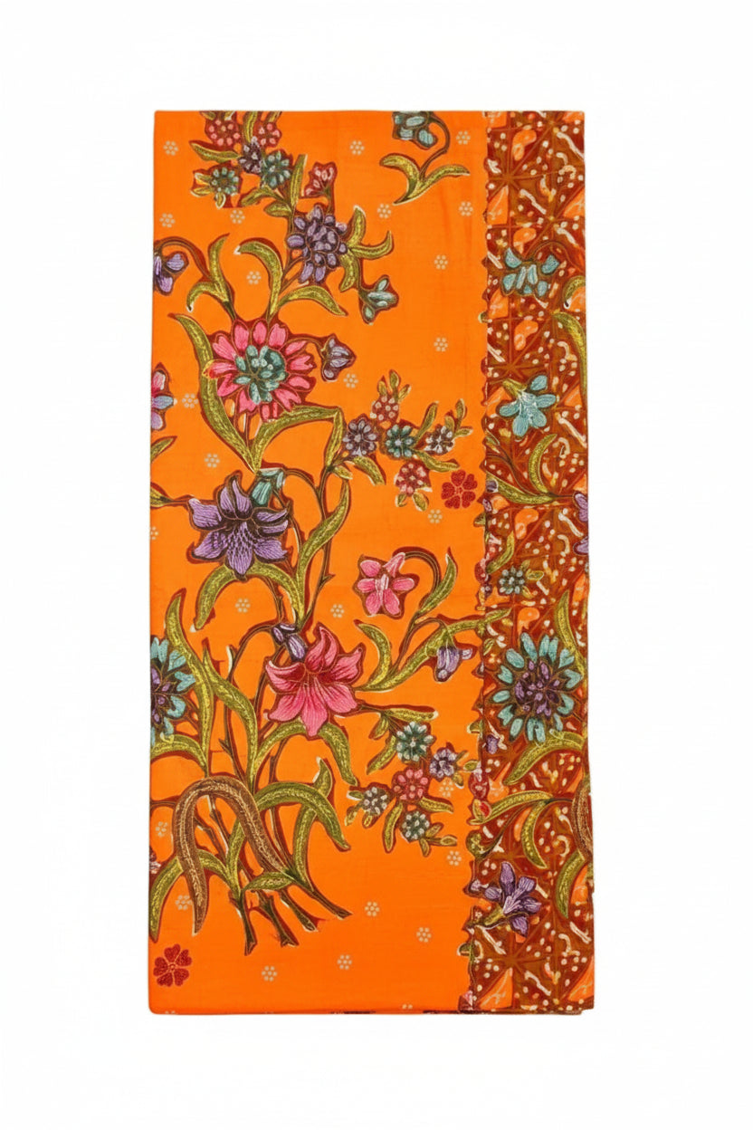 Ladies Batik Sarong LBS-M-ORANGE-33048