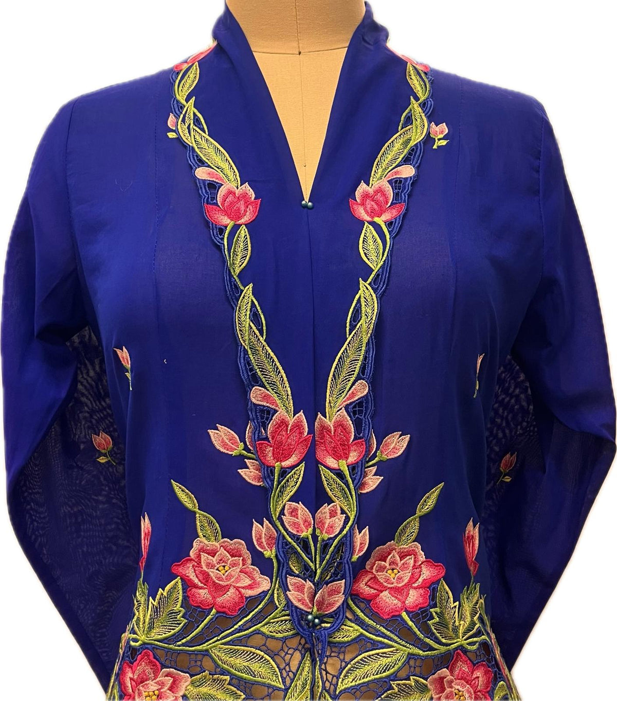 Premium Peranakan Top PPT-M-BLUE-B66025