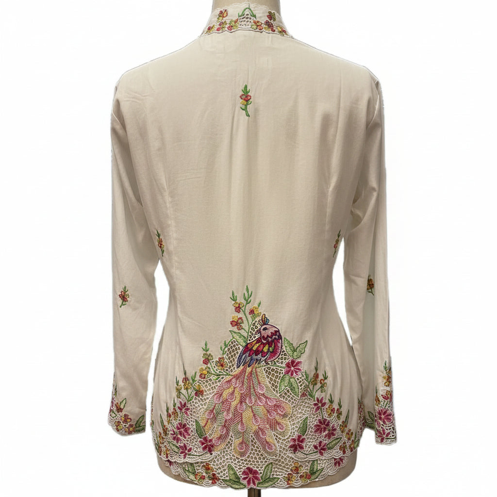 Premium Peranakan Top PPT-4XL-WHITE-B6666666002