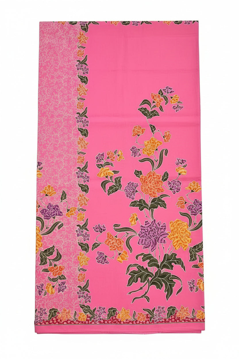 Handstamp Batik Fabric HSBF-2M-PINK-90151