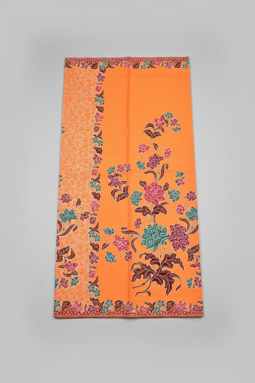 Handstamp Batik Fabric HSBF-2M-ORANGE-90152
