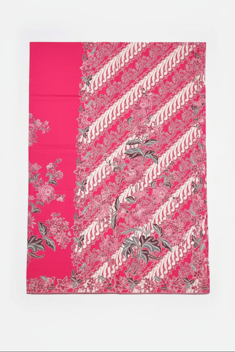 Handstamp Batik Fabric HSBF-2M-PINK-90178