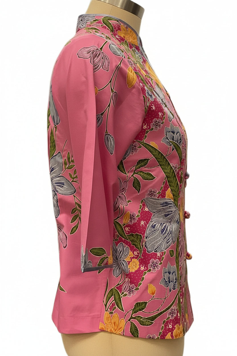 Ladies Batik Top LBT-L-PINK-AG111001