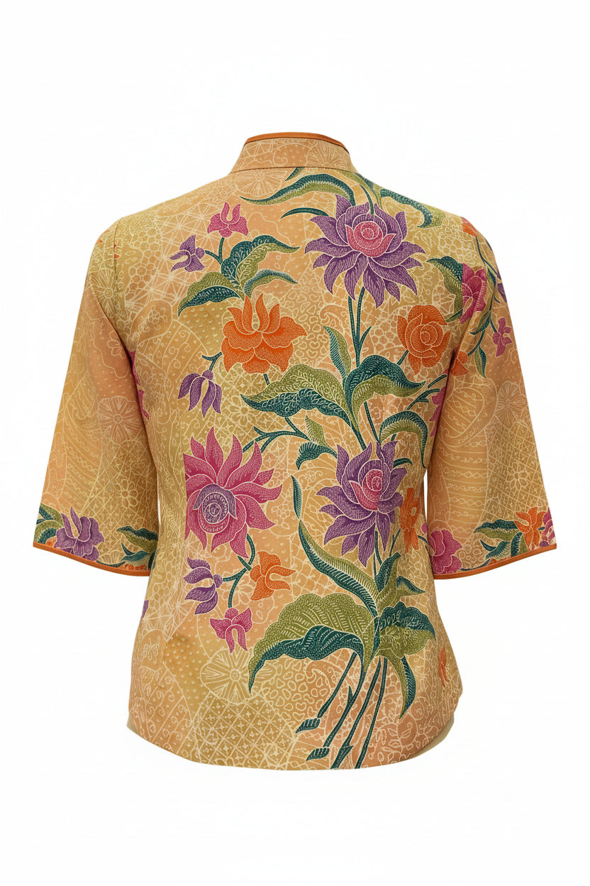 Ladies Batik Top LBT-XL-ORANGE-AG1111002