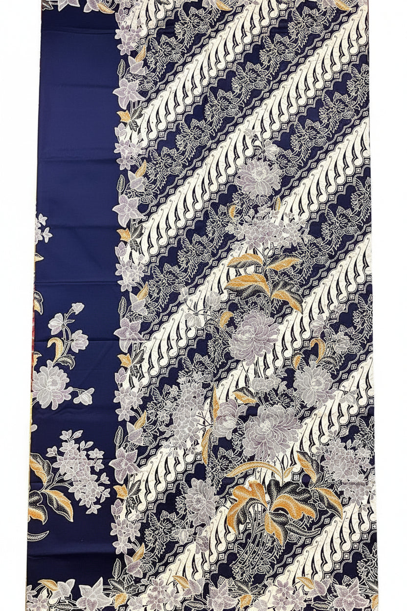 Handstamp Batik Fabric HSBF-2M-BLUE-90173