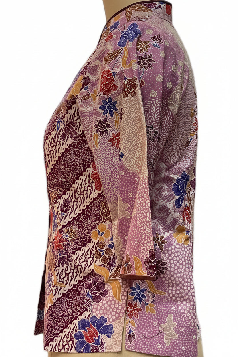 Ladies Batik Top LBT-M-PURPLE-AG11005