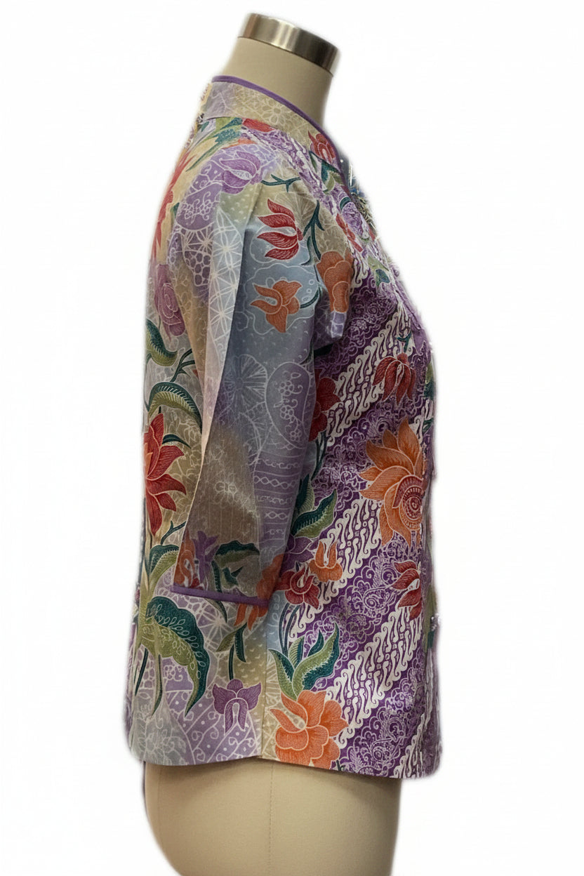 Ladies Batik Top LBT-XL-PURPLE-AG1111005