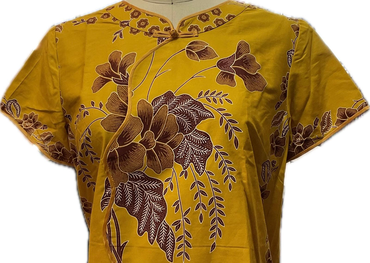 Ladies Batik Top LBT-M-YELLOW-AH11003