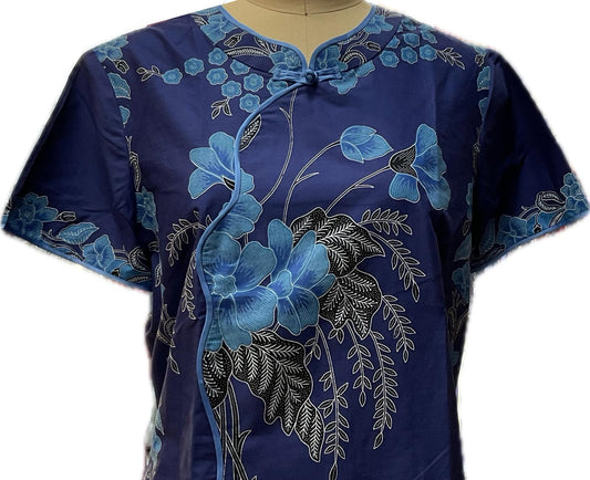 Ladies Batik Top LBT-XL-BLUE-AH11111005