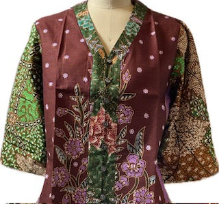 Ladies Batik Top LBT-XL-BROWN-G1111009
