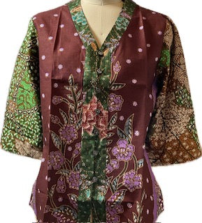 Ladies Batik Top LBT-XL-BROWN-G1111009