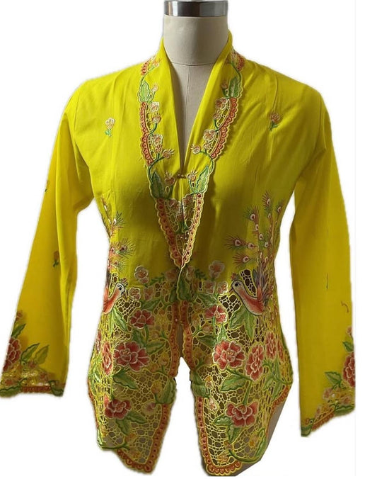 Premium Peranakan Top PPT-S-YELLOW-B6001