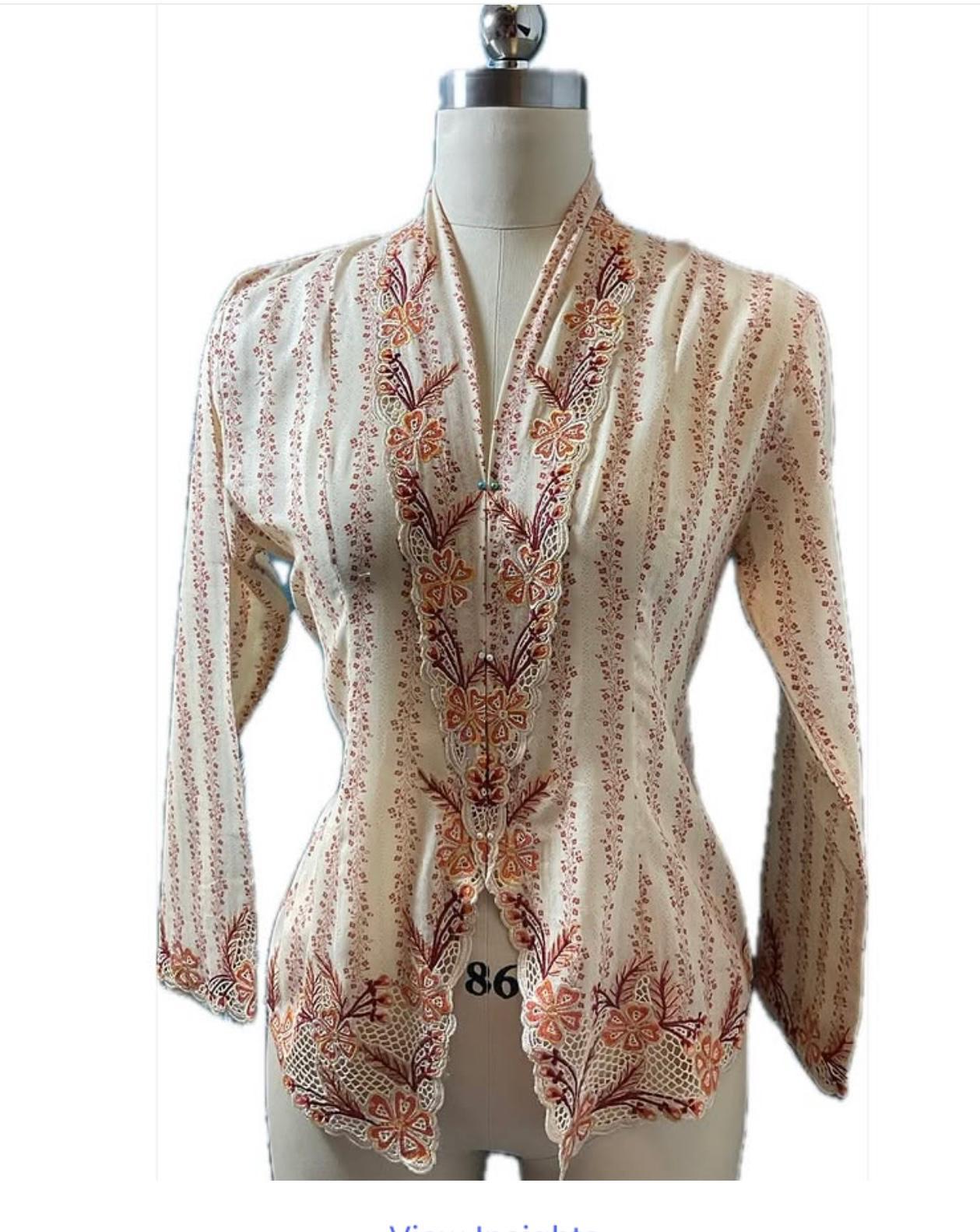 Premium Peranakan Top PPT-S-YELLOW-B6003