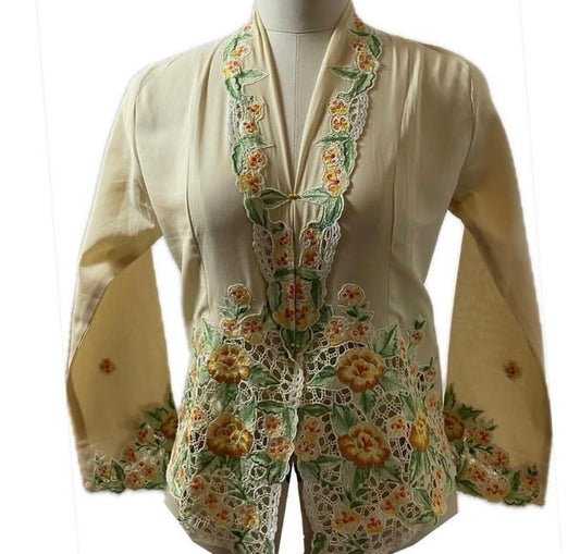 Premium Peranakan Top PPT-S-YELLOW-B6004