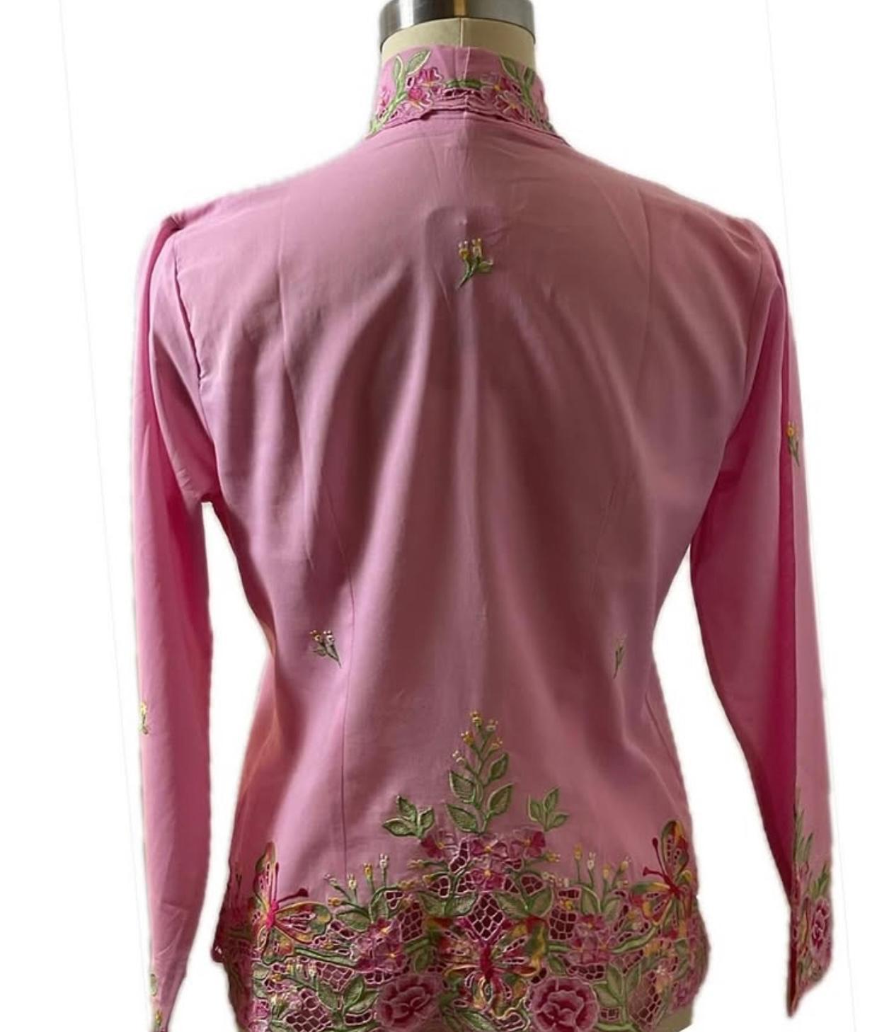 Premium Peranakan Top PPT-S-PINK-B6005