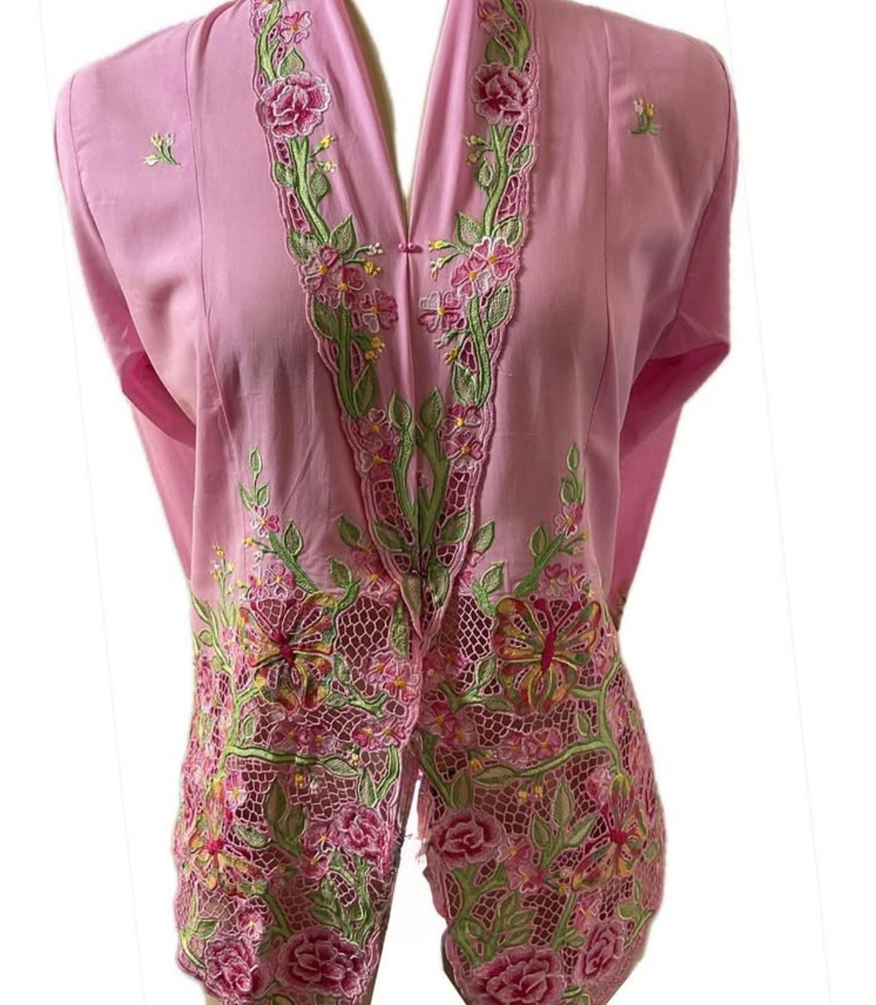 Premium Peranakan Top PPT-S-PINK-B6005