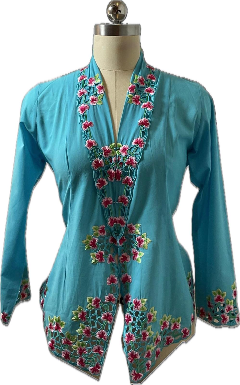 Premium Peranakan Top PPT-XL-BLUE-B6666007