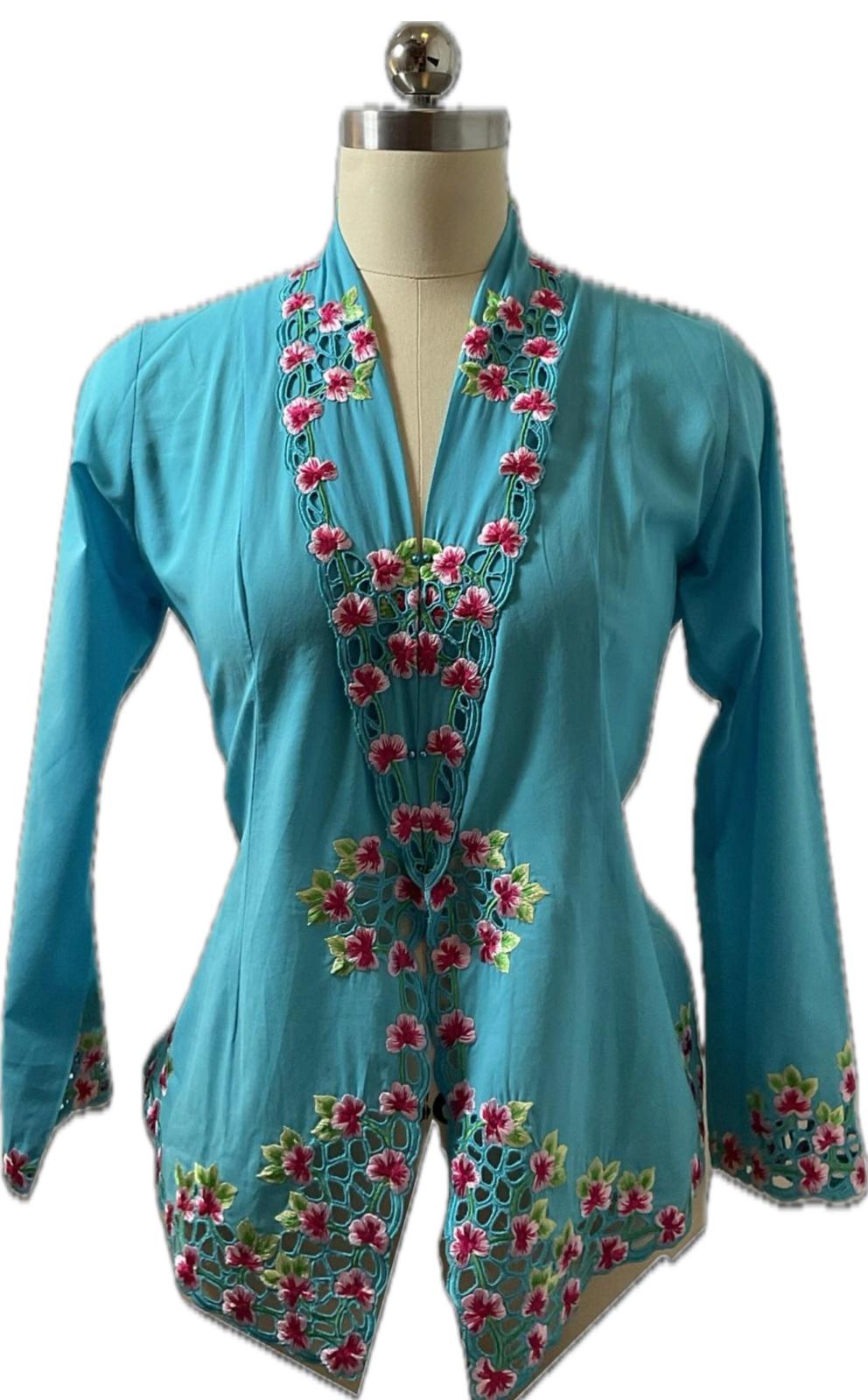 Premium Peranakan Top PPT-XL-BLUE-B6666007