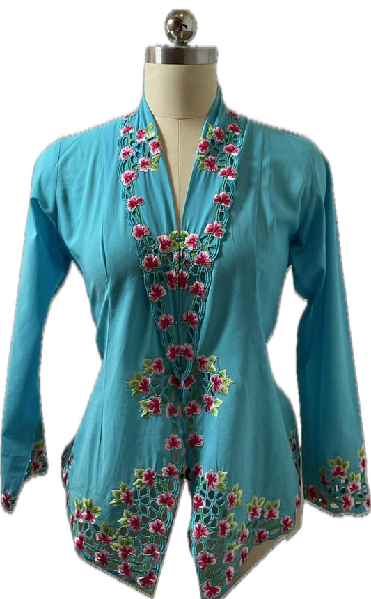 Premium Peranakan Top PPT-XL-BLUE-B6666007