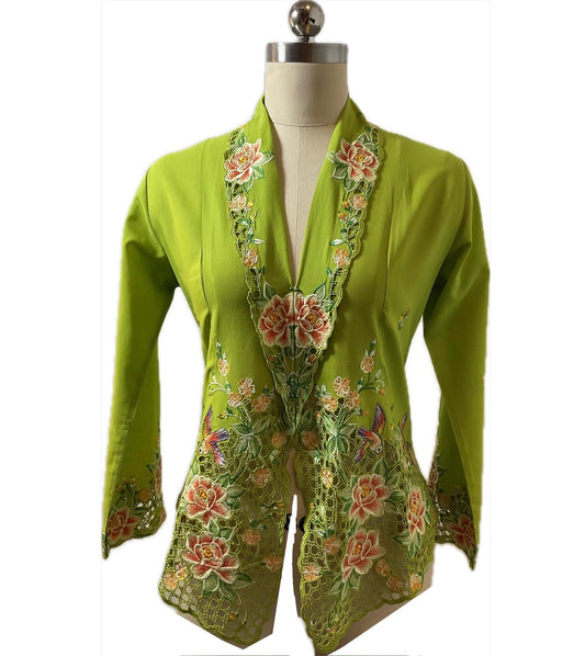 Premium Peranakan Top PPT-S-GREEN-B6011