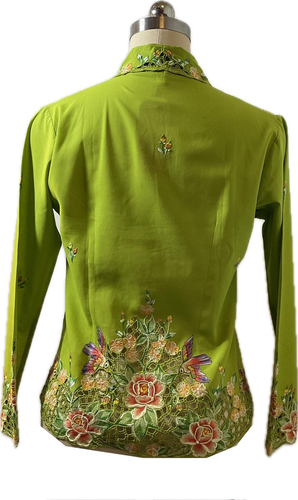 Premium Peranakan Top PPT-S-GREEN-B6011