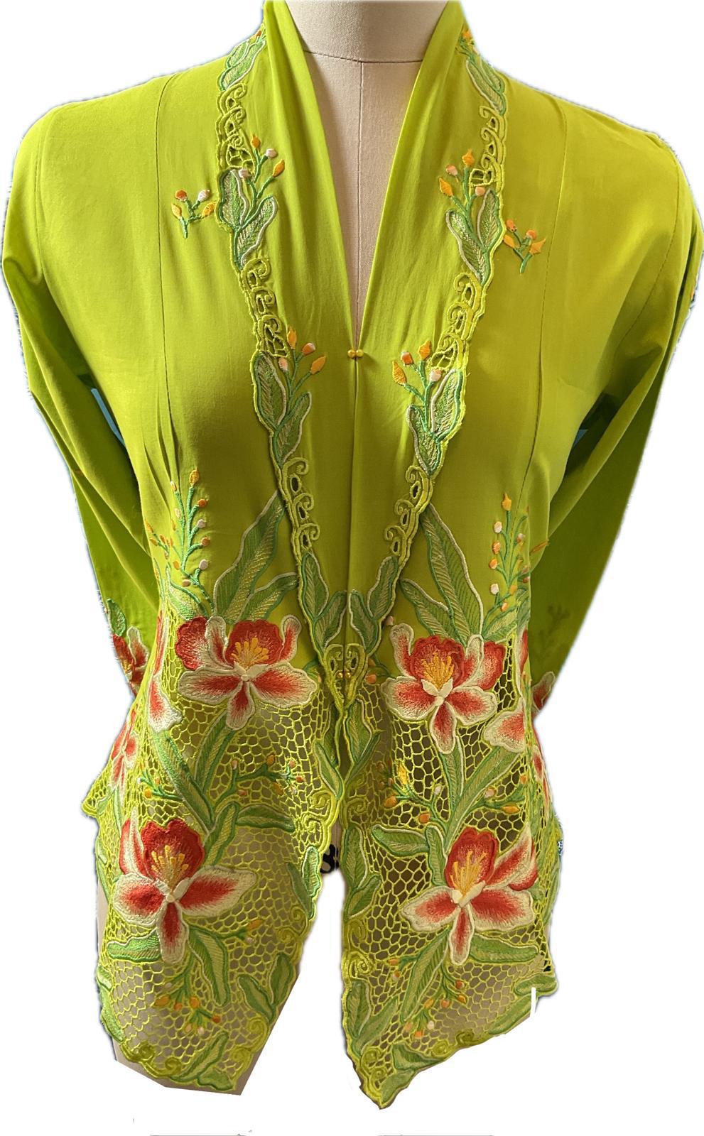 Premium Peranakan Top PPT-S-GREEN-B6012