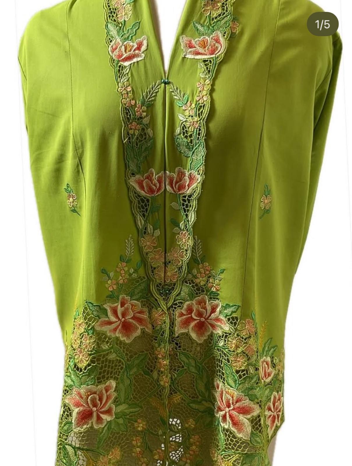 Premium Peranakan Top PPT-S-GREEN-B6014