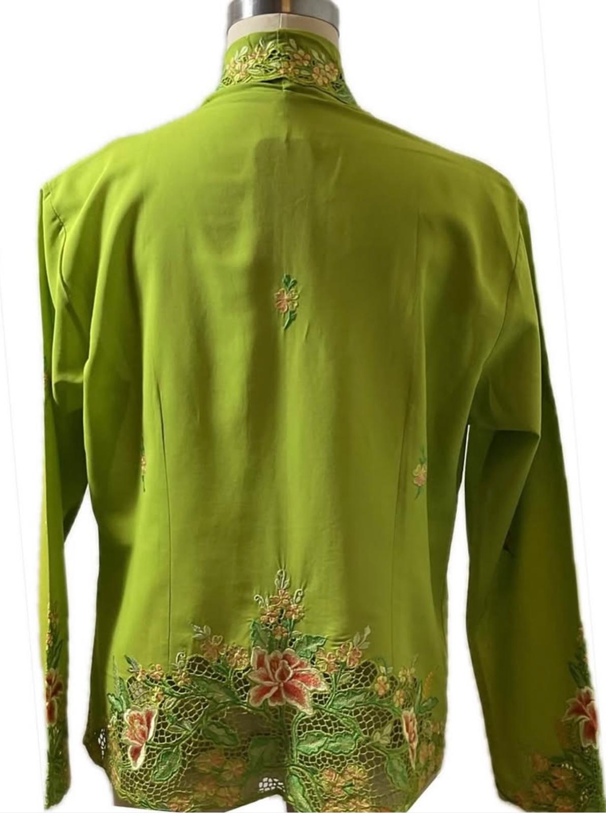 Premium Peranakan Top PPT-S-GREEN-B6014