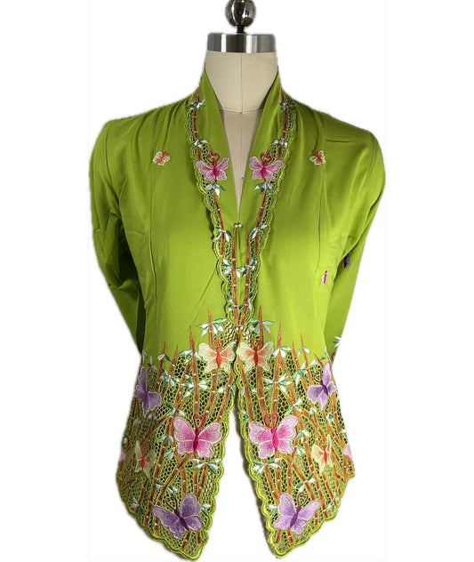 Premium Peranakan Top PPT-S-GREEN-B6013