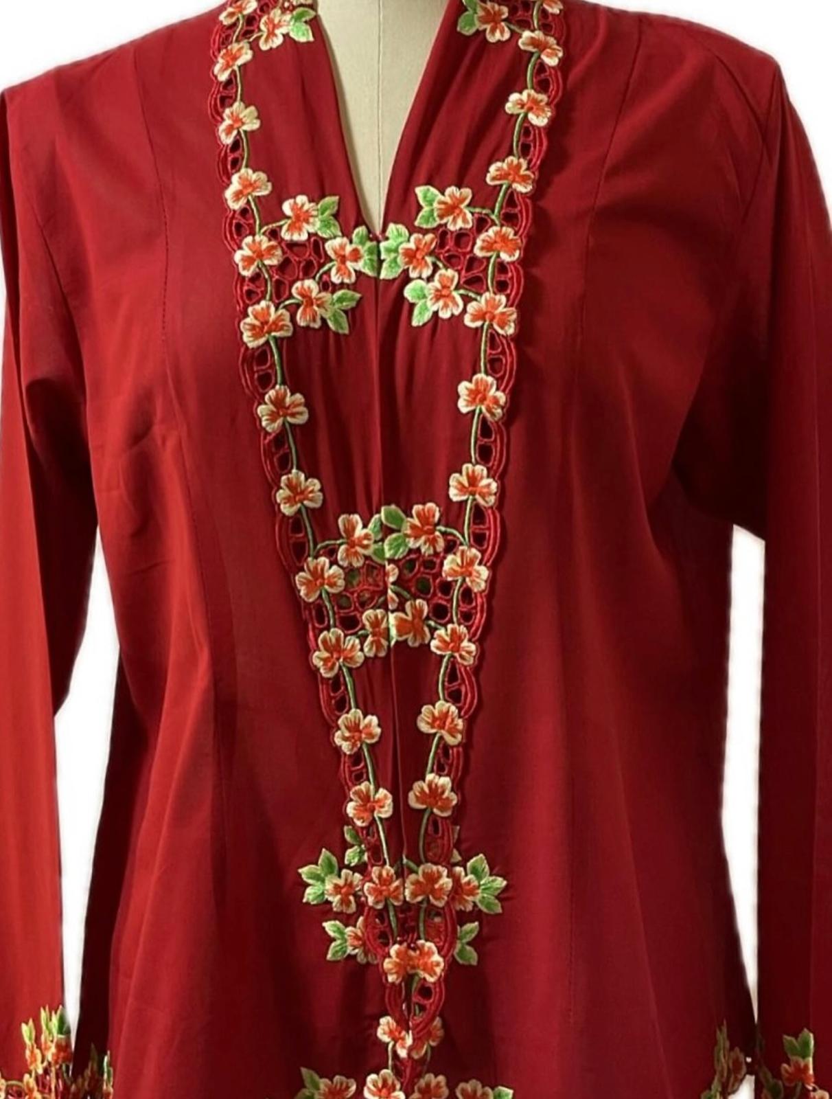 Premium Peranakan Top PPT-S-RED-B6015