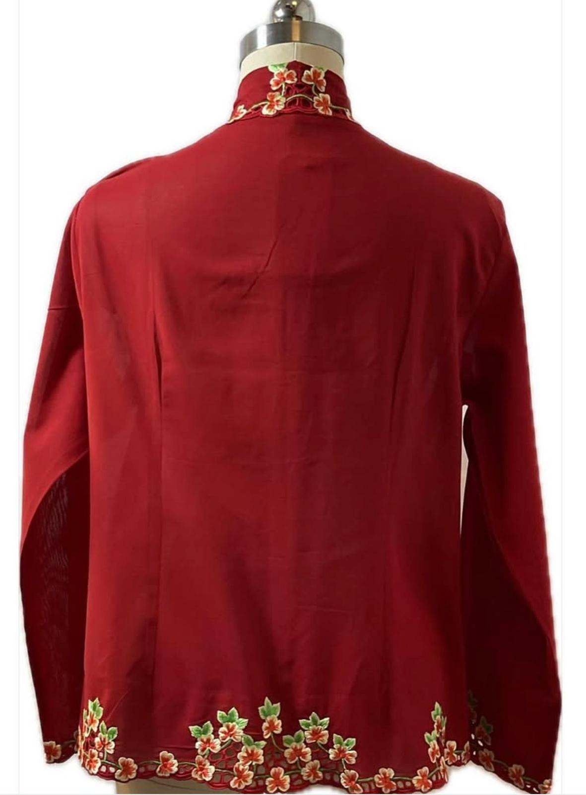 Premium Peranakan Top PPT-S-RED-B6015