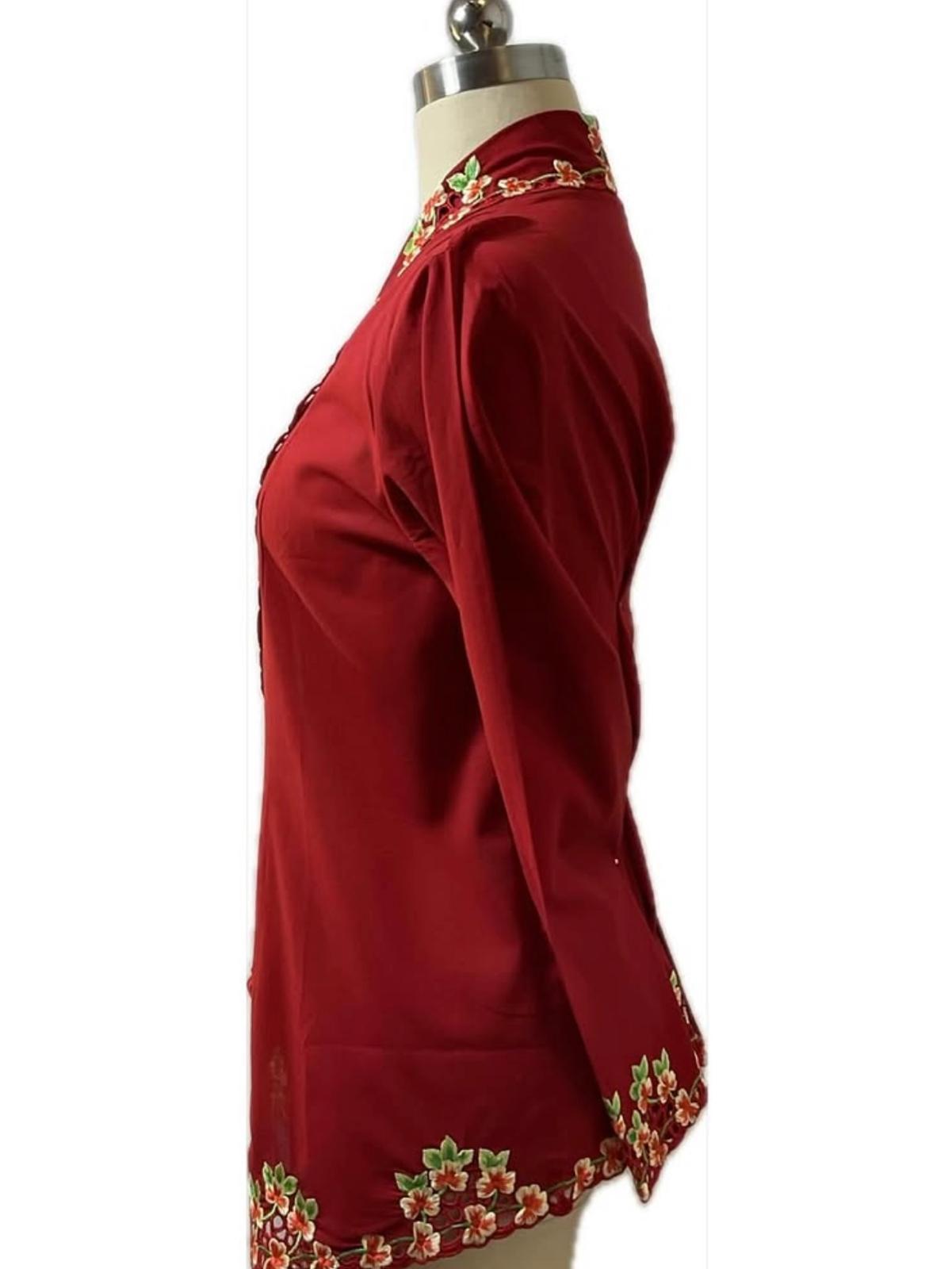 Premium Peranakan Top PPT-S-RED-B6015