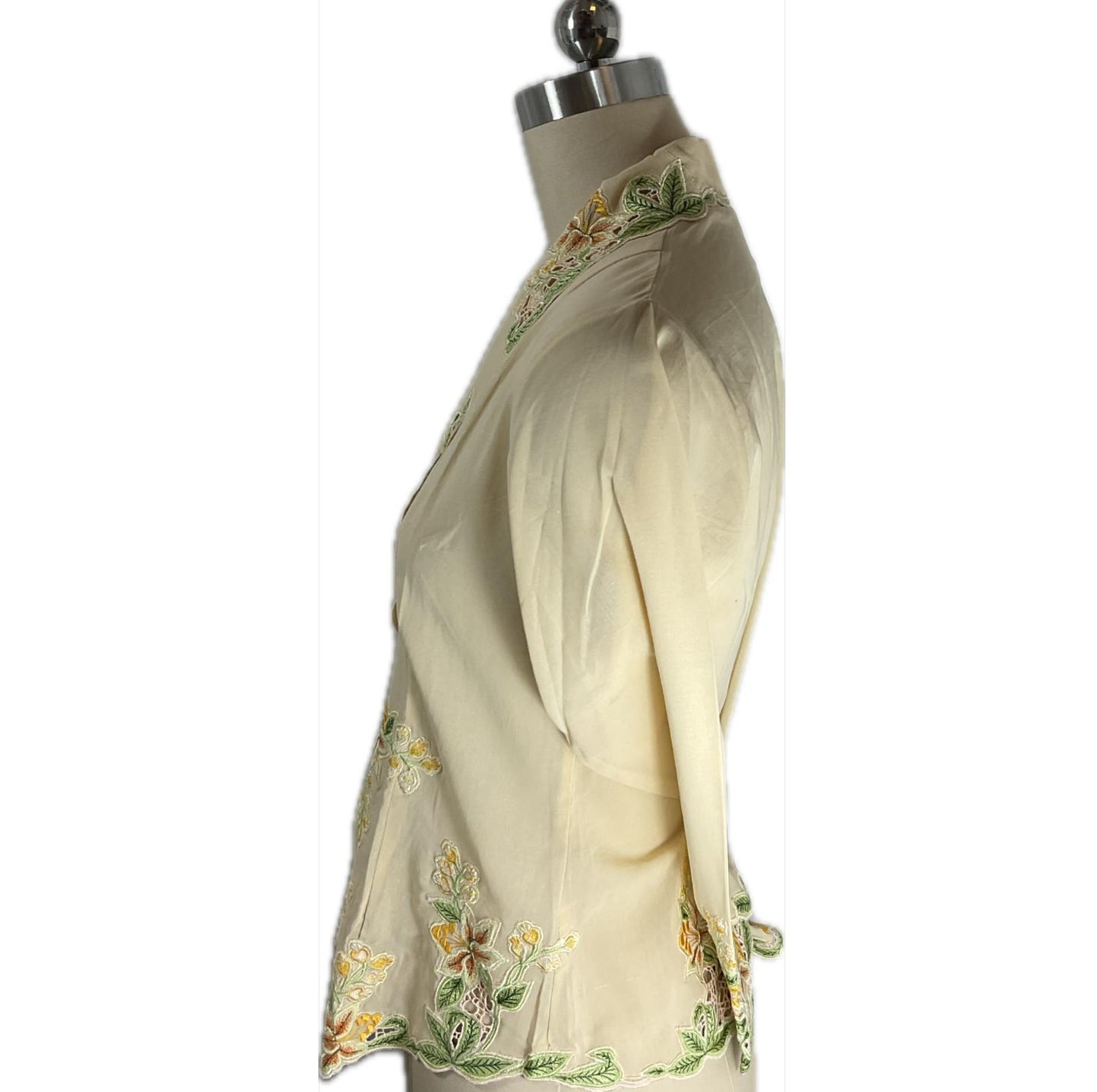 Premium Peranakan Top PPT-S-BEIGE-B6016