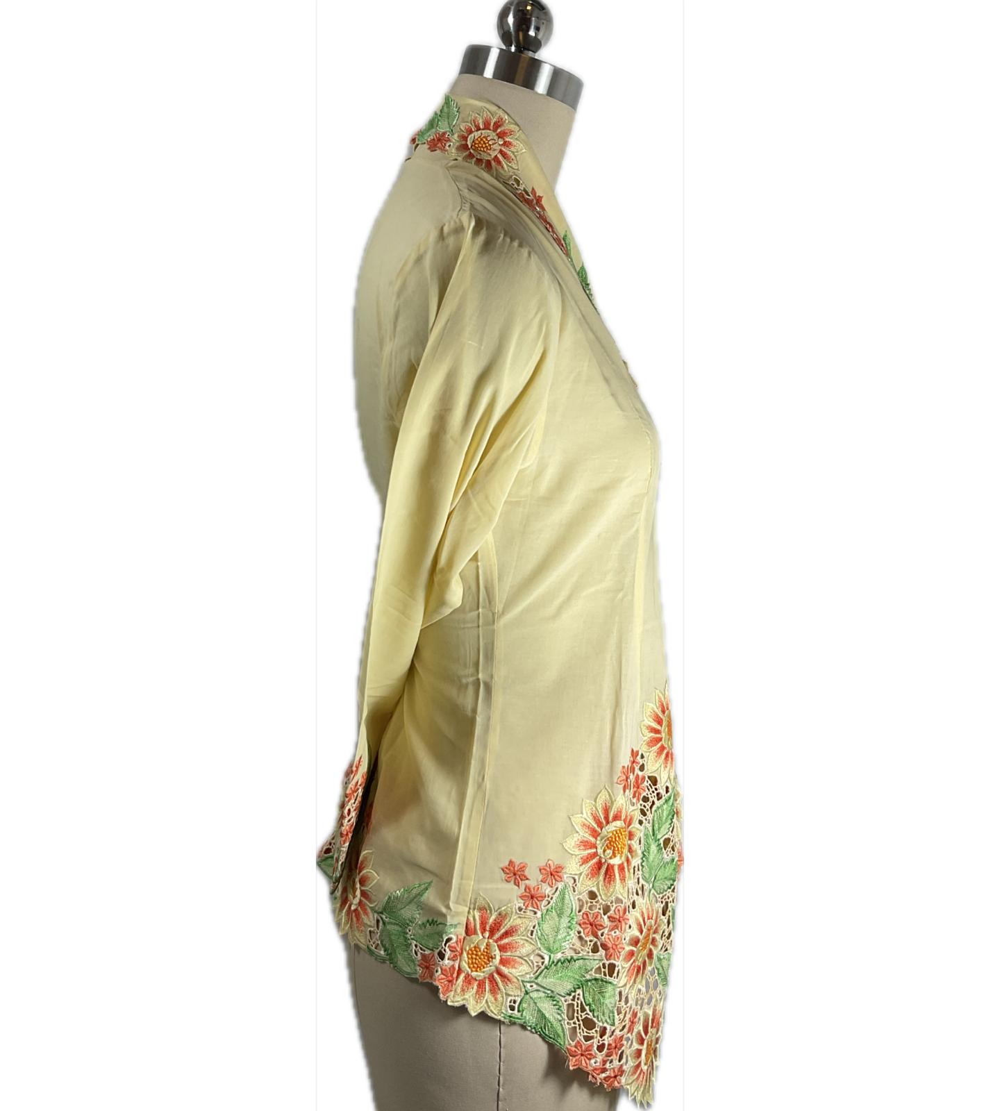 Premium Peranakan Top PPT-M-YELLOW-B66009