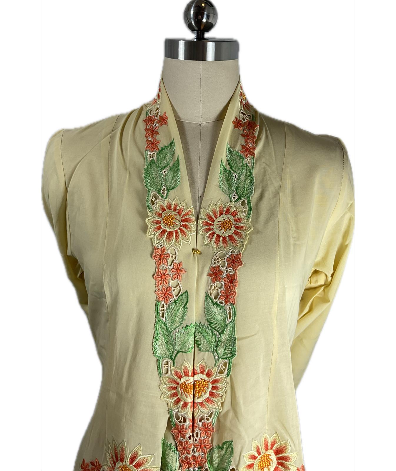 Premium Peranakan Top PPT-M-YELLOW-B66009